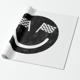 Raceglimlach voor raceautofeestjes cadeaupapier
