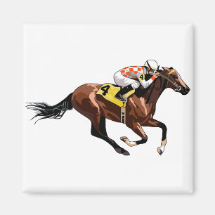 Racehorse en Jockey Magneet