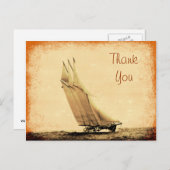 racejacht Dank u Briefkaart (Voorkant / Achterkant)