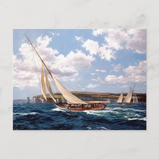 racejachten voor het eiland Wight Briefkaart (Voorkant)