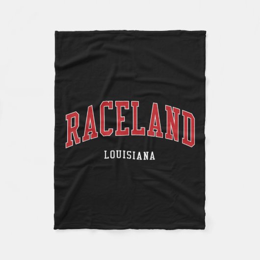 Raceland Louisiana College Universiteit Stijl Fleece Deken (Voorkant)