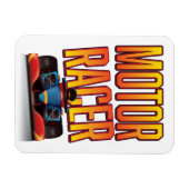 Racemotor auto magneet (Horizontaal)