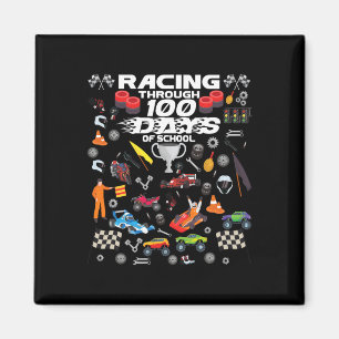 Racen door 100 dagen van de School Race Car Boys G Magneet