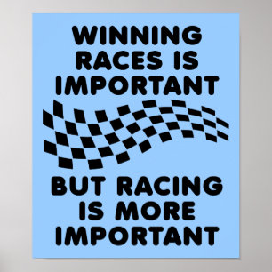 Racen Is Belangrijker Dirt Bike Motocross Bord Poster