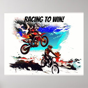 Racen om te Winnen - Motocross Racers Poster