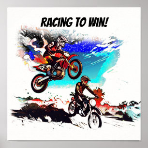 Racen om te Winnen - Motocross Racers Poster