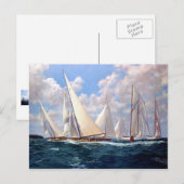 Racen rond de boei briefkaart (Voorkant / Achterkant)