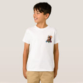 Racende Eekhoorn Noten Auto Kart Kinderen T-shirt (Voorkant volledig)