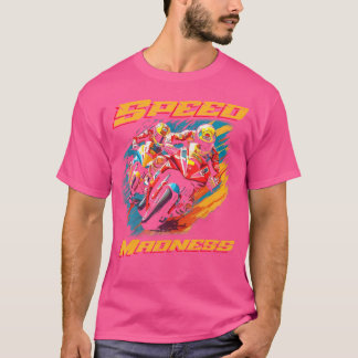 Racende motorfiets t-shirt