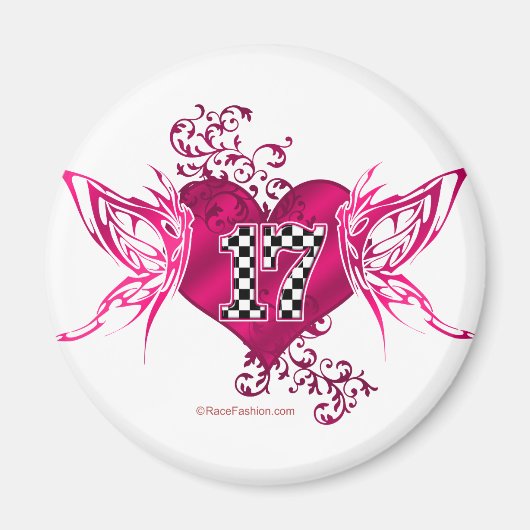 racenummer 17 magneet (Voorkant)