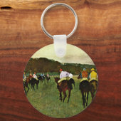 Racepaarden in Longchamp door Edgar Degas Sleutelhanger (Voorkant)
