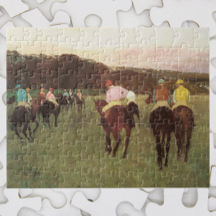 Racepaarden op Longchamp door Edgar Degas Legpuzzel