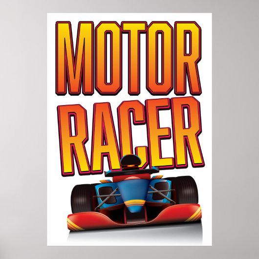 Racer-auto Poster (Voorkant)