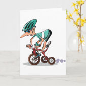 Racer op driewielige Wenskaarten Kaart (Gele Bloem)