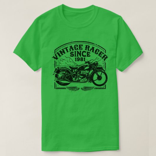  racer sinds 1981, motorfietsenmotor t-shirt (Design voorkant)