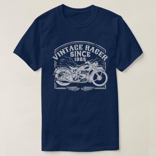  racer sinds 1985, motorfietsenmotor t-shirt (Design voorkant)