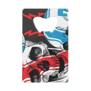 Racer Skull: naadloze rebellie. Kredietkaart Flessenopener