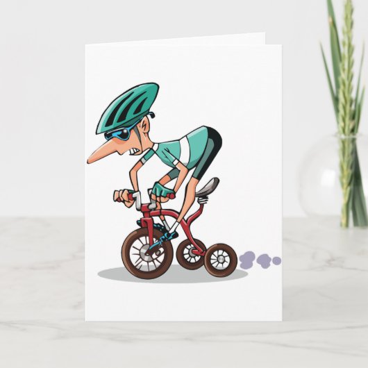 Racer Sur Tricycle Cartes De Voeux (Devant)