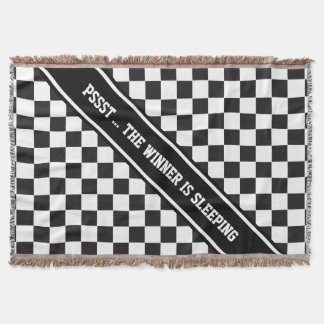 Raceringspatroon + achtergrondkleur en tekst deken