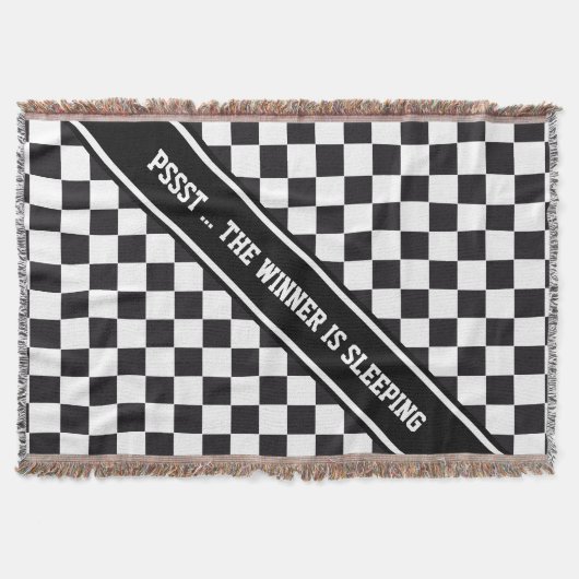 Raceringspatroon + achtergrondkleur en tekst deken (Voorkant)