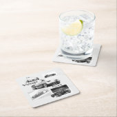  races vierkante kartonnen onderzetter (Insitu)