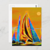 Racespelboten Briefkaart (Voorkant / Achterkant)