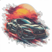 Racesportauto Sticker (Voorkant)