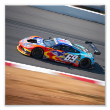 Racewagen nummer 69 in prachtige kleuren