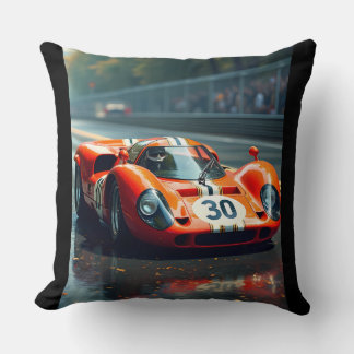 Racewagen nummer 69 in prachtige kleuren kussen