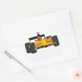 racewagen vierkante sticker (Envelop)