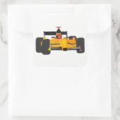 racewagen vierkante sticker (Tas)