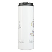 Rachael name meaning decorative letter R Thermosbeker (Achterkant)