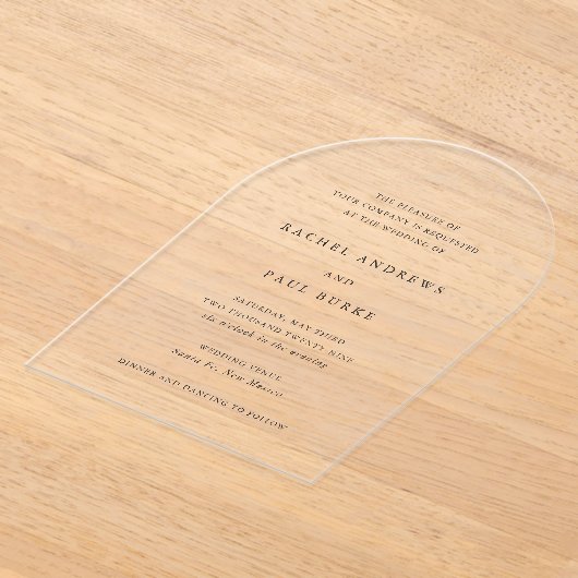 Rachel formele elegante bruiloft acryl uitnodigingen (Laagn)