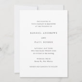 Rachel formele elegante bruiloft kaart (Voorkant)