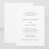 Rachel formele elegante bruiloft kaart (Voorkant / Achterkant)