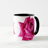  Rachel naam hete roze roos floral plezier Mok (Voorkant rechts)