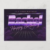 Rachel Nom Prénom Anniversaire de la carte postale (Devant)