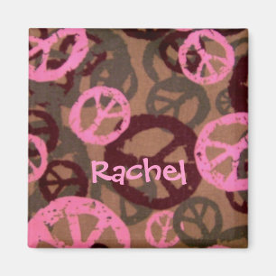 Rachel-Peace Sign Design Magnet Magneet