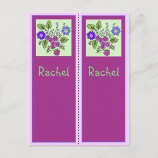 Rachel Personalized Bladwijzer Briefkaart