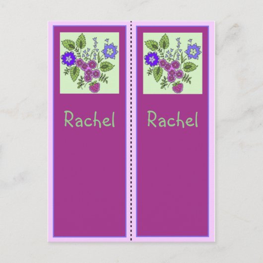 Rachel Personalized Bladwijzer Briefkaart (Voorkant)