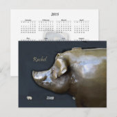 RACHEL THE PIGGY BANK Calendrier 2016 Carte postal (Devant / Derrière)