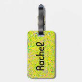 Rachel uit Orphan Black abstract geel Bagagelabel (Achterkant verticaal)