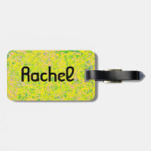 Rachel uit Orphan Black abstract geel Bagagelabel (Achterkant horizontaal)
