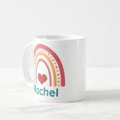 Rachel Vintage Boho Rainbow Koffiemok (Voorkant links)