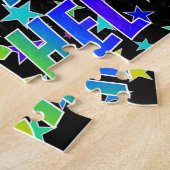 "RACHEL" Voornaam, geun "HAPPY BIRTHDAY" Legpuzzel (Zijkant)