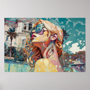 Rachel's dag in het zwembad poster