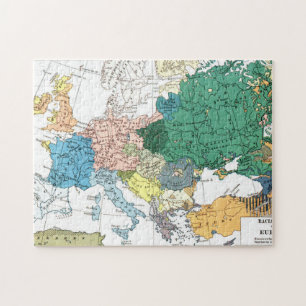 Raciale kaart van Europa Legpuzzel