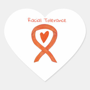 Raciale tolerance Awareness Ribbon Sticker Decels