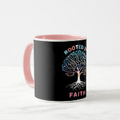 Racine dans l'arbre de foi Combo Mug (Devant gauche)