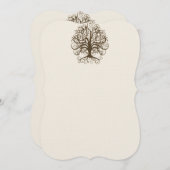 Racines Brown de l'arbre de l'amour Faire-part de (Devant / Derrière)